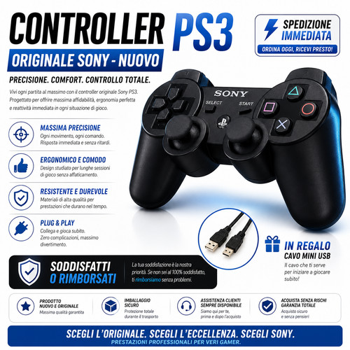 Controller ps3 originale - originale, sony